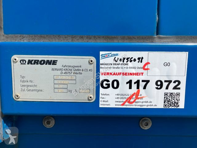 Udstyr til lastbiler Krone Wechselbrücke Plane