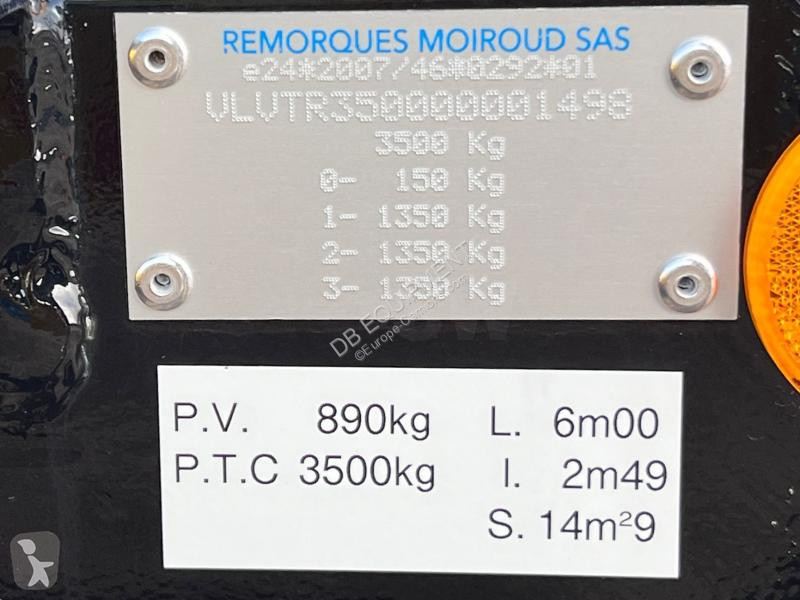 Remorque Moiroud  TR3500 3 ESSIEUX 3T5 NEUVE...