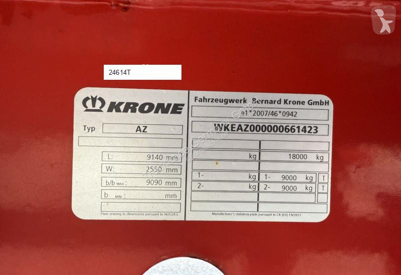 Reboque Krone IV/17 / Koffer mit HB /...