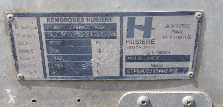 Remorque Hubière