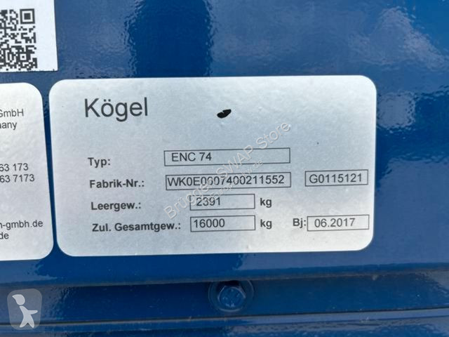 Equipamentos pesados Kögel Heck mit Portaltüren