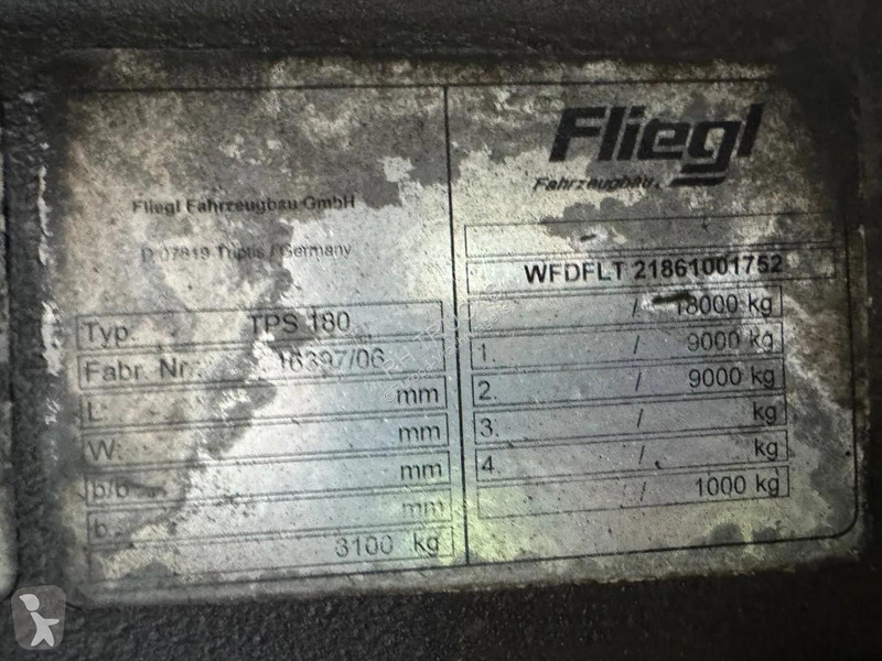 مقطورة Fliegl TPS 180 2 AXLE - BPW + TRS COOLING