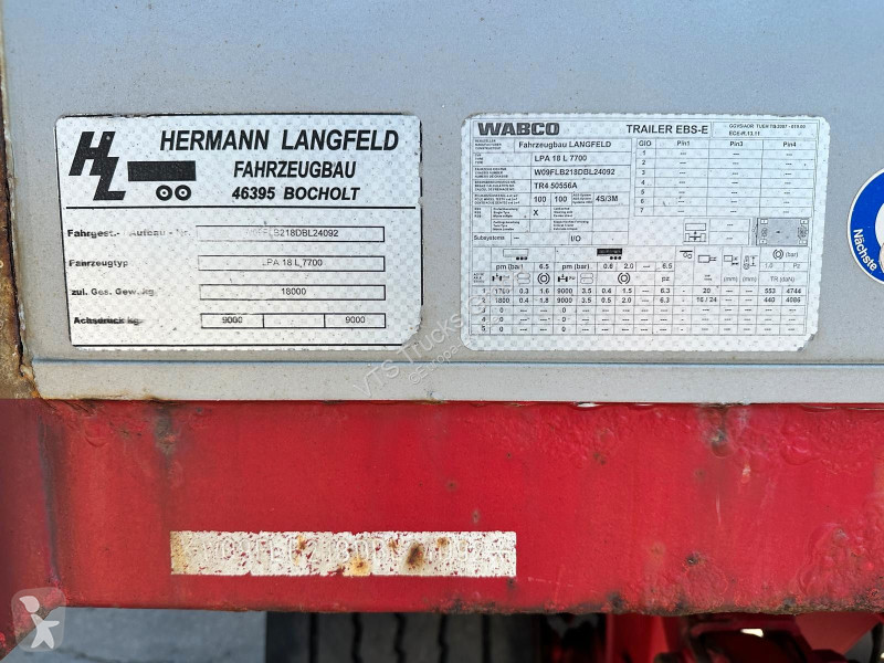 مقطورة  Langfeld LPA 18L 7700 Curtainsider mit...