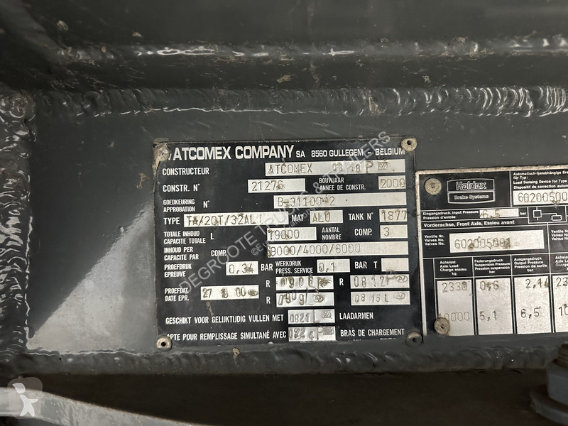 مقطورة Atcomex Alu tank 19000 L