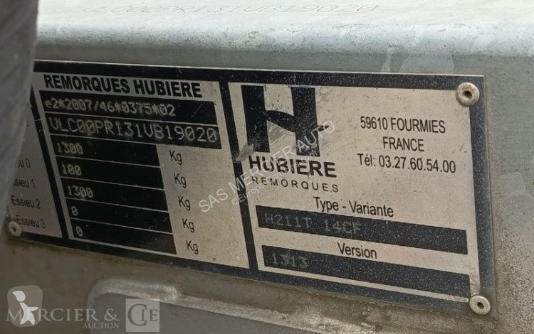 Aanhanger Hubière remorque porte rouleau vibrant