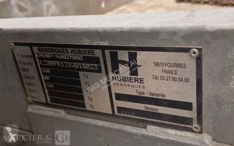 Aanhanger Hubière remorque porte rouleau vibrant