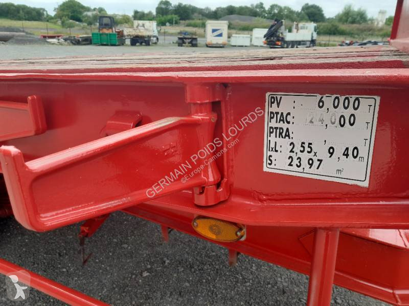 Reboque Louault Porte engin 3 essieux centraux