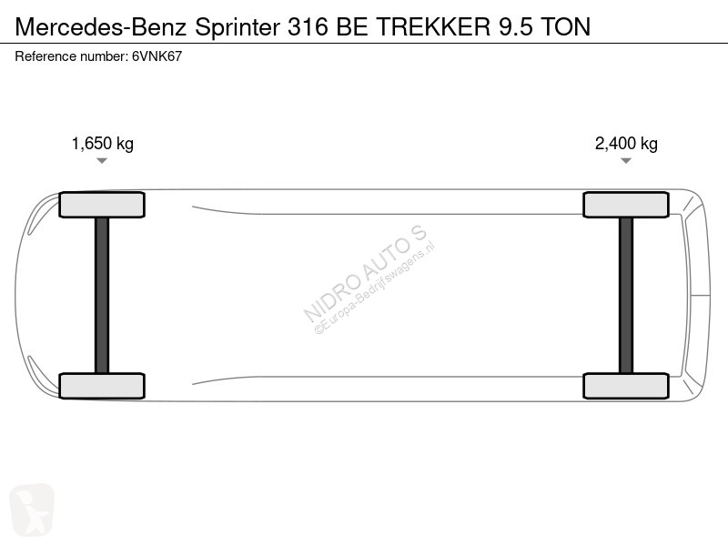 Véhicule utilitaire Mercedes 316 BE TREKKER 9.5...