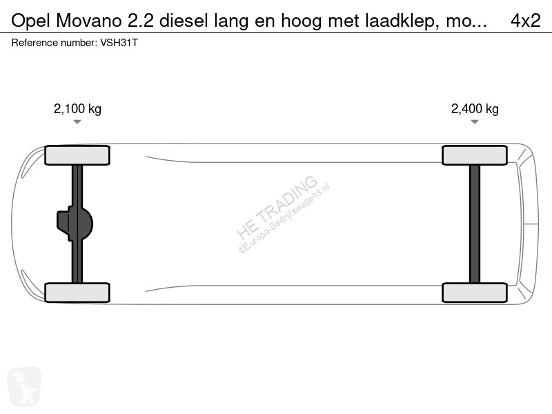 Užitkové vozidlo Opel 2.2 diesel lang en hoog...