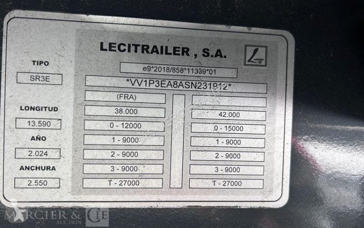 Furgoneta Lecitrailer semi remorque