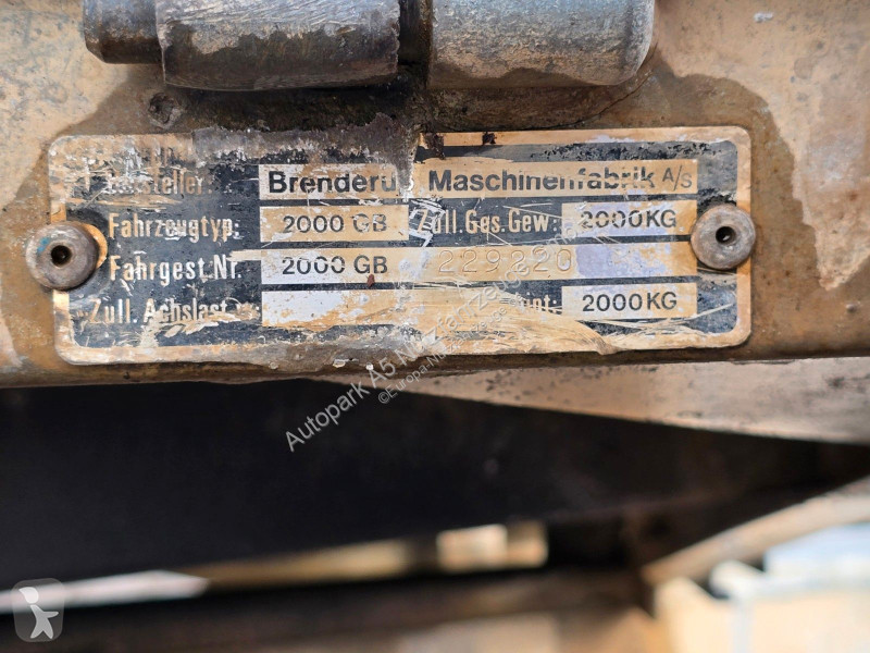 Furgoneta Brenderup Anhänger 2000 GB Bagger...