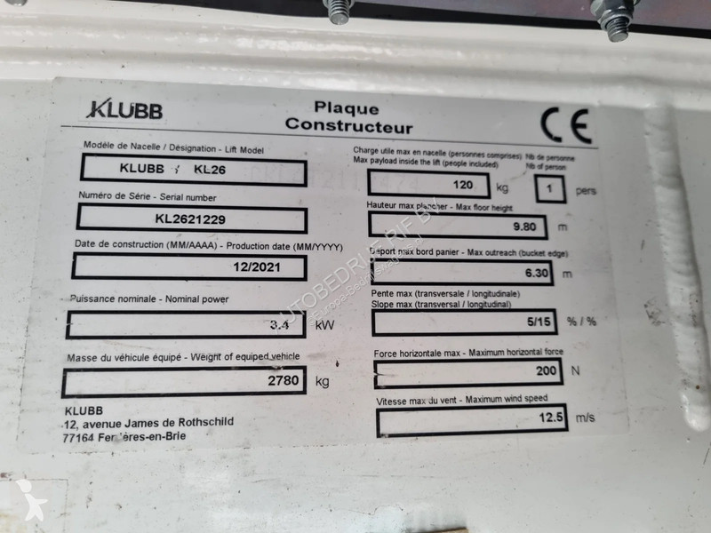 Véhicule utilitaire Renault 2.3 DCI Hoogwerker...
