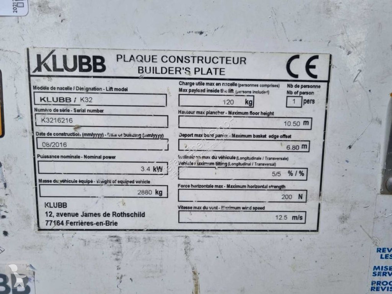 Furgoneta Renault 2.3 dCi / KLUBB K32, 12,5m