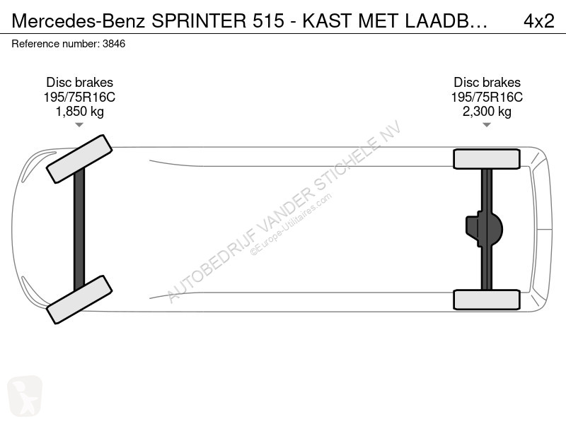 Mercedes 515 - KAST MET LAADBRUG - AUTOMAAT...