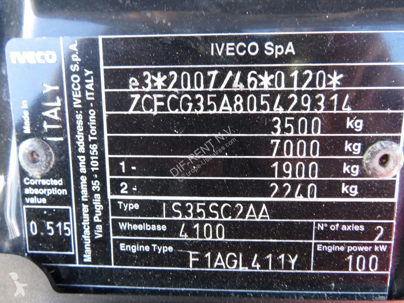 Veículo utilitário Iveco 35 S 14 A8