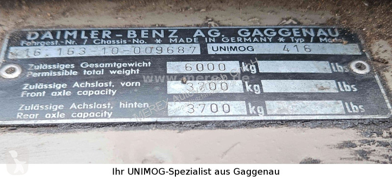 Véhicule utilitaire Mercedes U416/1100