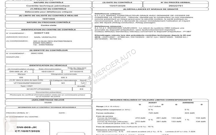 Furgoneta DS ds