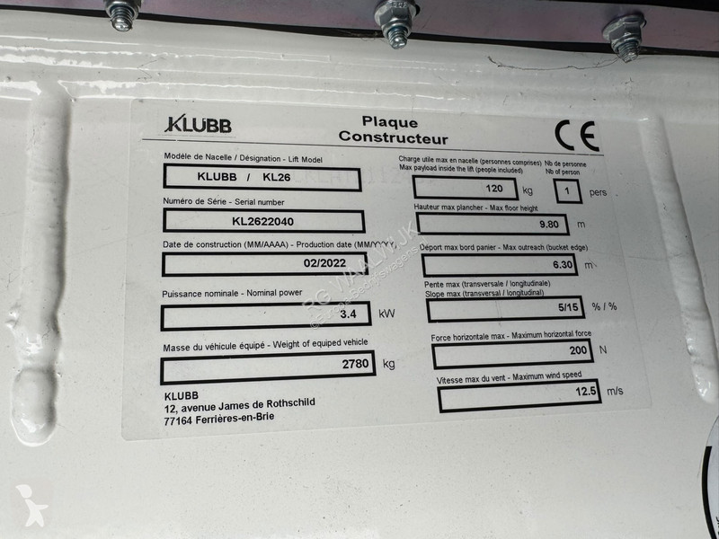 Véhicule utilitaire Renault Hoogwerker Klubb (...