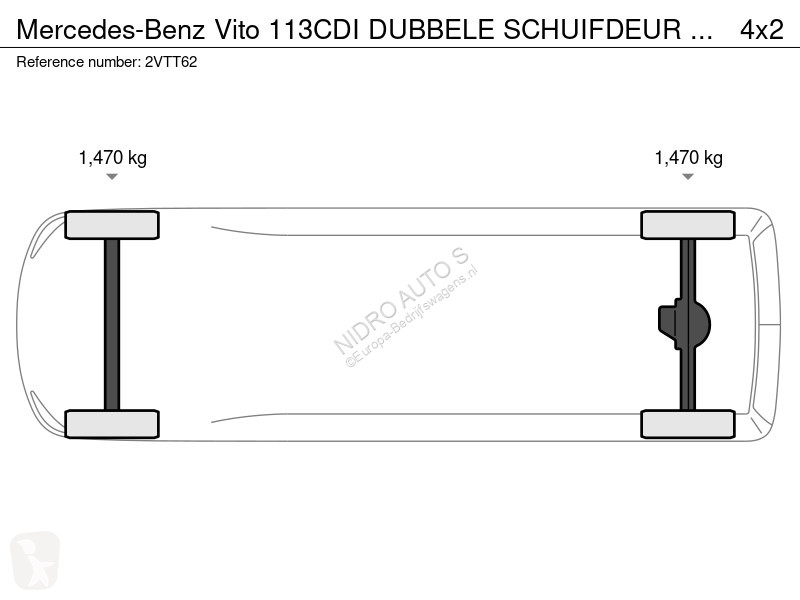 Furgoneta Mercedes 113CDI DUBBELE SCHUIFDEUR AIRCO