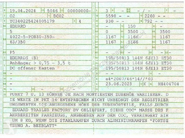 Furgoneta Eduard P5*Schiebeplane*Auffahrrampen