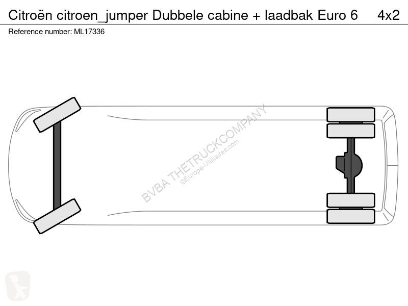Furgoneta Citroën Dubbele cabine + laadbak Euro...