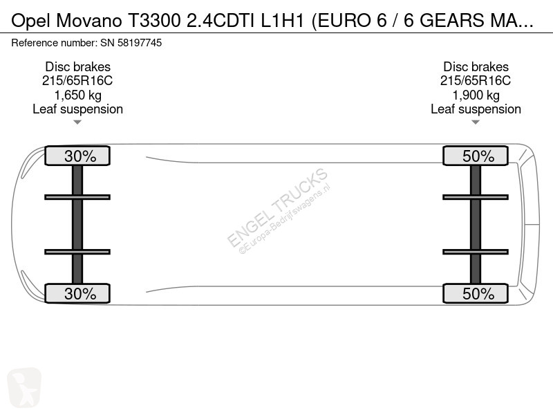 Furgoneta Opel T3300 2.4CDTI L1H1 (EURO 6 / 6...