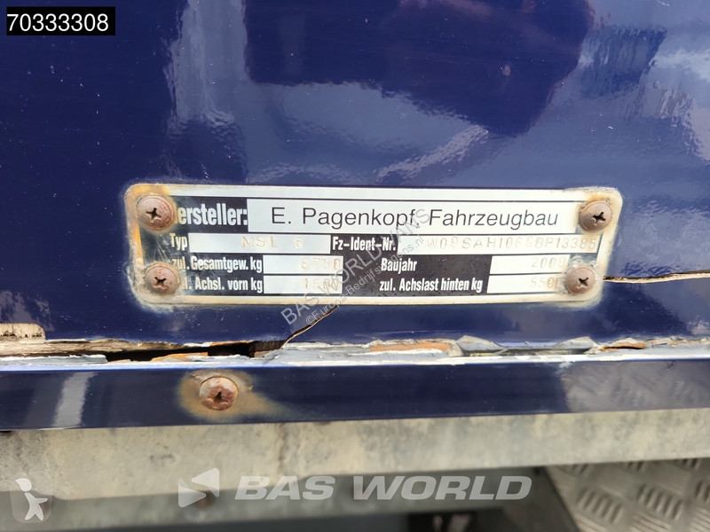 عربة نفعية  Overige 3.0L Pagenkopf MSL6 Euro6...