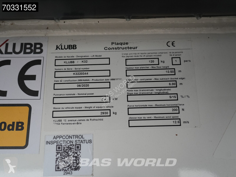Renault Hoogwerker Klubb K32 Werkhoogte 12,5m...