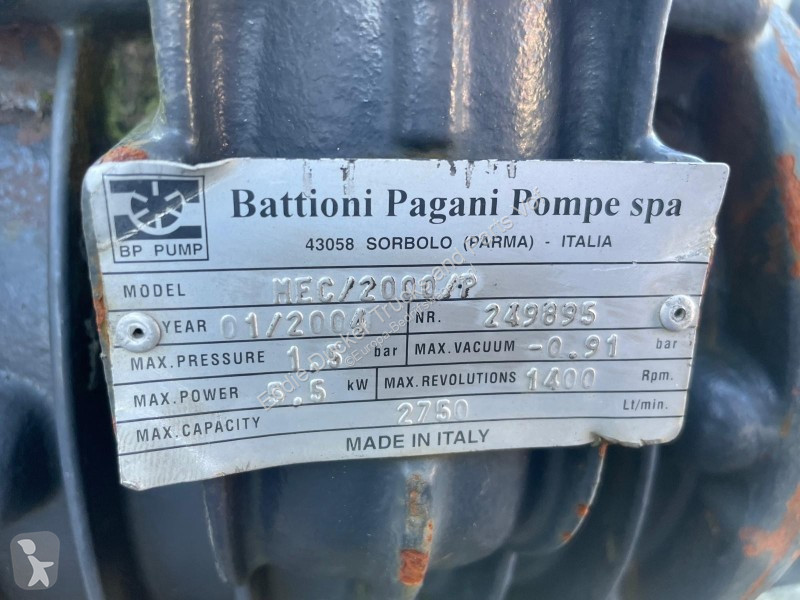 Furgoneta  BATTIONI PAGANI VACUUM PUMP MODEL...