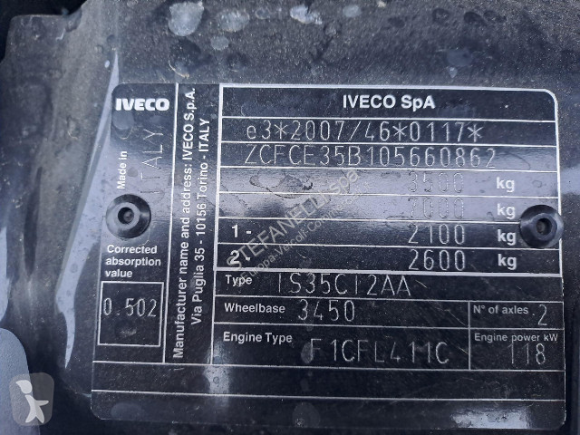 Véhicule utilitaire Iveco DAILY 35C16H3.0...