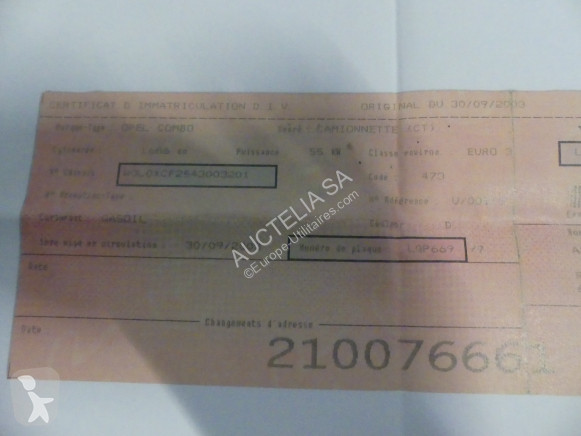 Véhicule utilitaire Opel 1,7 Cdi