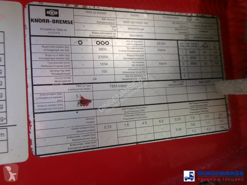 Semi reboque Feldbinder Powder tank alu 60 m3...