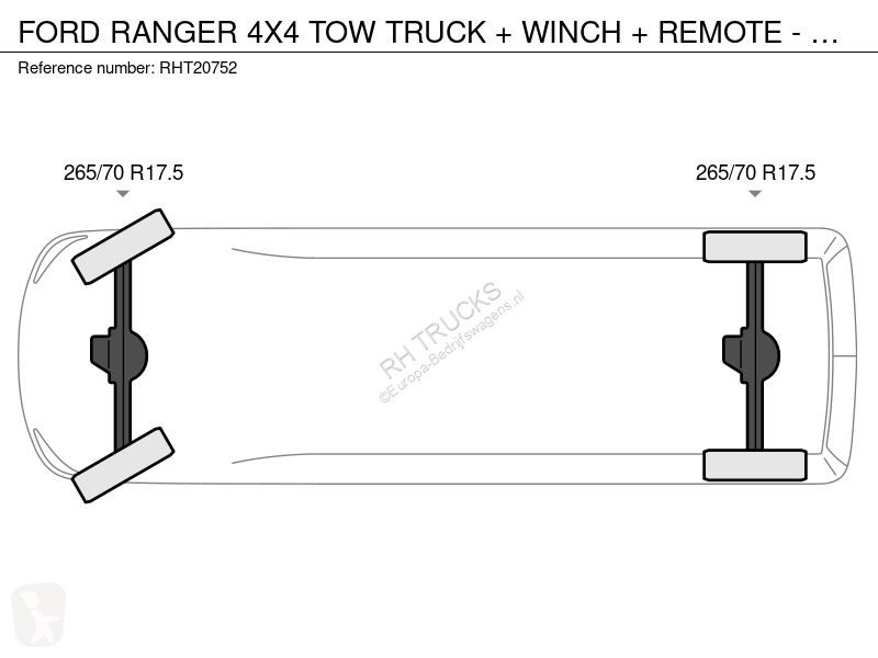 Ford 4X4 TOW TRUCK + WINCH + REMOTE - EURO 6!...