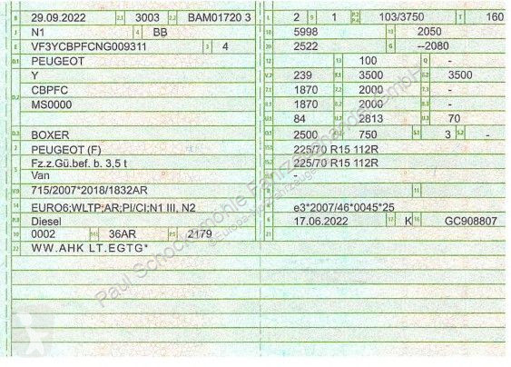 Véhicule utilitaire Peugeot Kasten Hoch*335...
