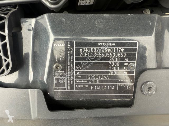 Nyttofordon Iveco 35C16 Koffer Ladebordwand 500kg