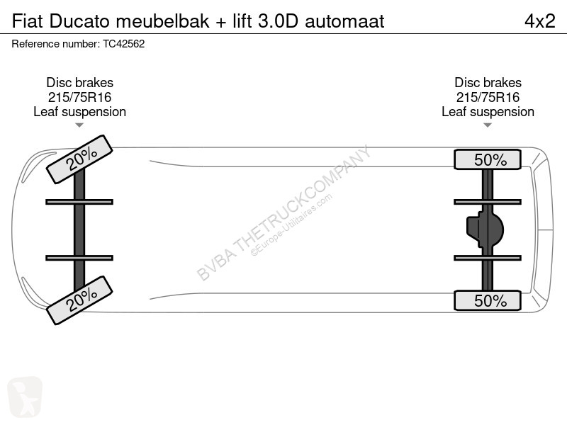 Véhicule utilitaire Fiat meubelbak + lift 3.0D...