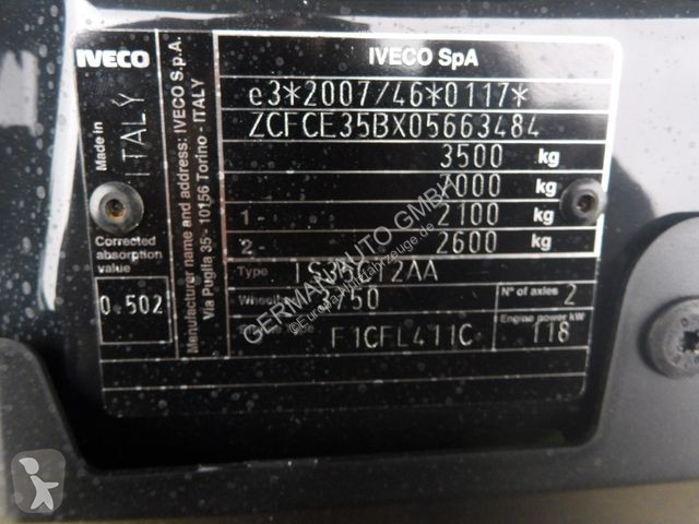 Véhicule utilitaire Iveco 35C16H 3,0 l Rd.3750,...