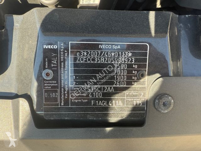 Nyttofordon Iveco 35C16 Koffer Ladebordwand 500kg