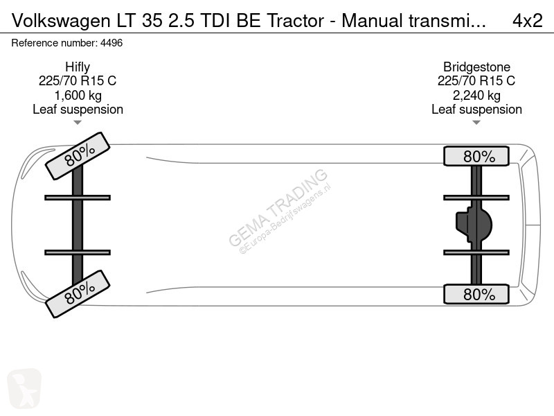 Varevogn Volkswagen 2.5 TDI BE Tractor - Manual...