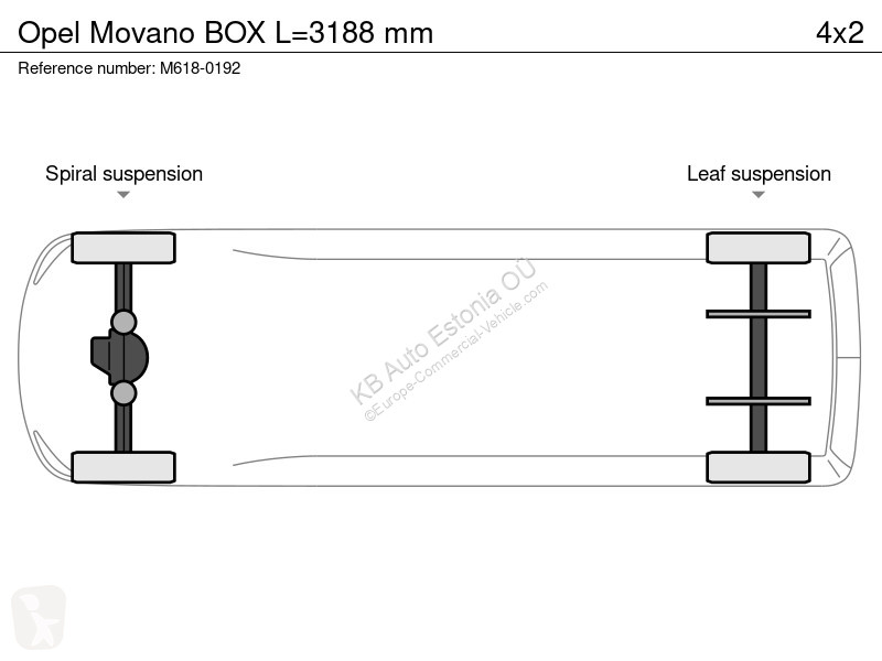 عربة نفعية Opel BOX L=3188 mm