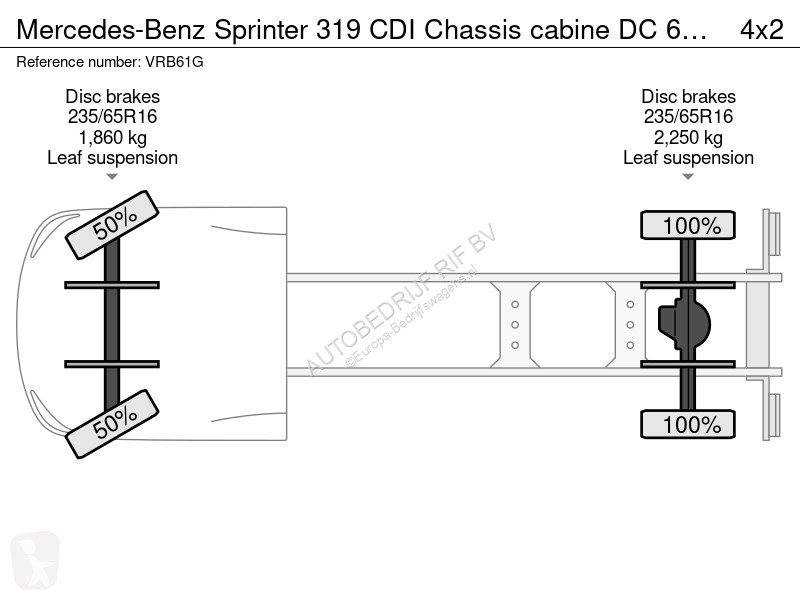 Nyttofordon Mercedes 319 CDI Chassis cabine DC...