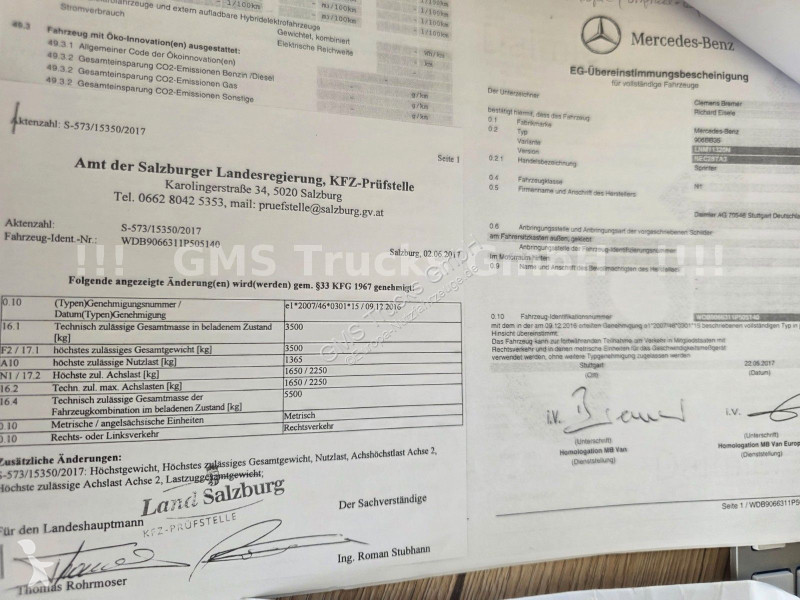 Nyttofordon Mercedes 311 CDi / NUR 84km / load...