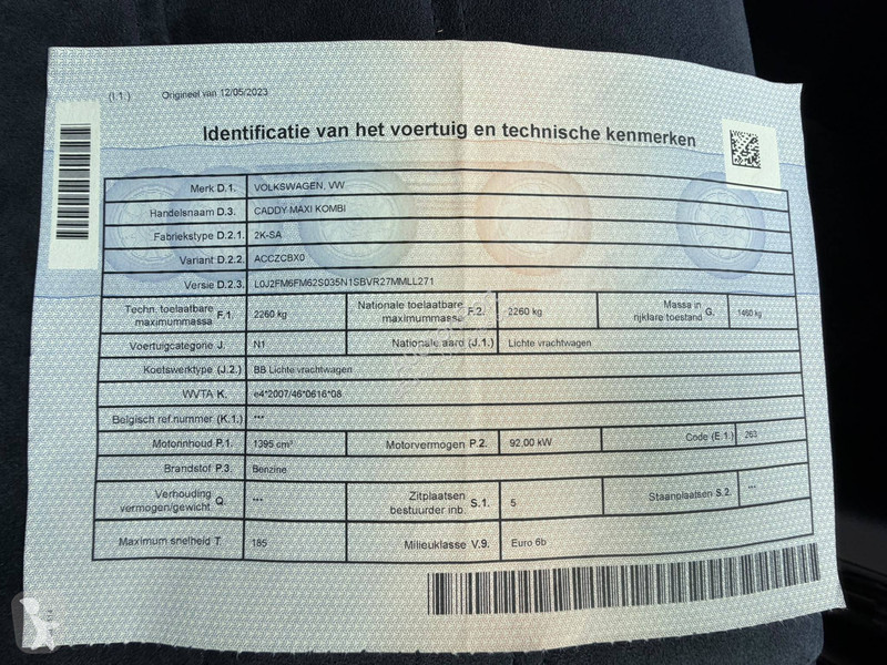 Samochód dostawczy Volkswagen Kombi Maxi