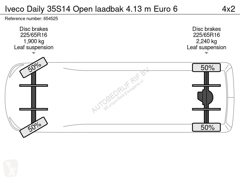 Véhicule utilitaire Iveco 35S14 Open laadbak...