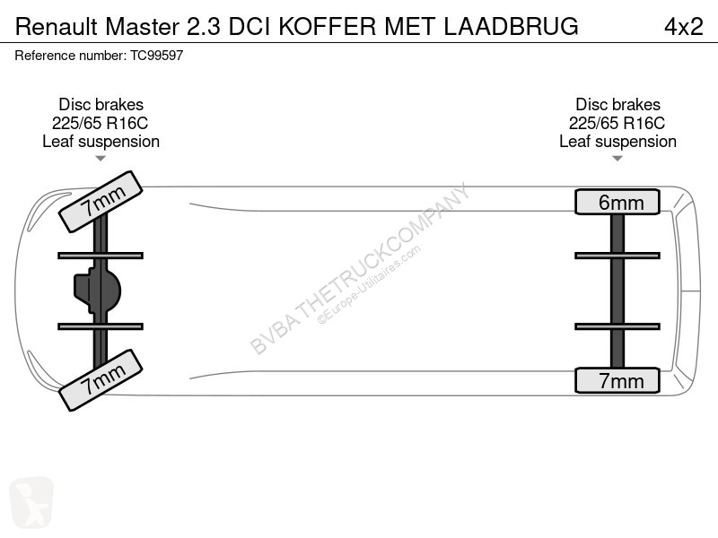 Renault 2.3 DCI KOFFER MET LAADBRUG van