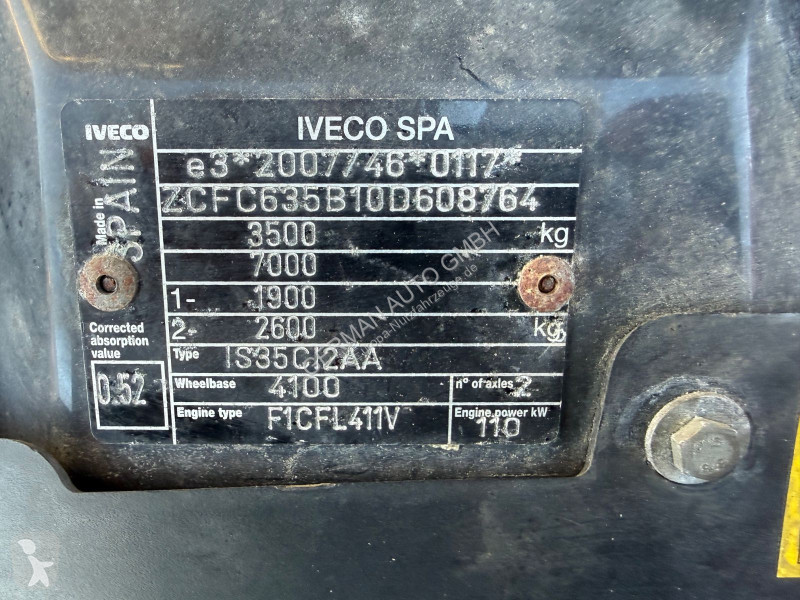 Furgoneta Iveco 35C15 3,0L Koffer LBW 750kg...