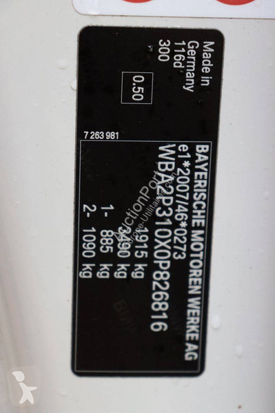Bedrijfswagen BMW 116D 1 Serie