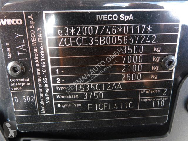 Furgoneta Iveco 35C16H 3,0 l Rd.3750, Neu MY...