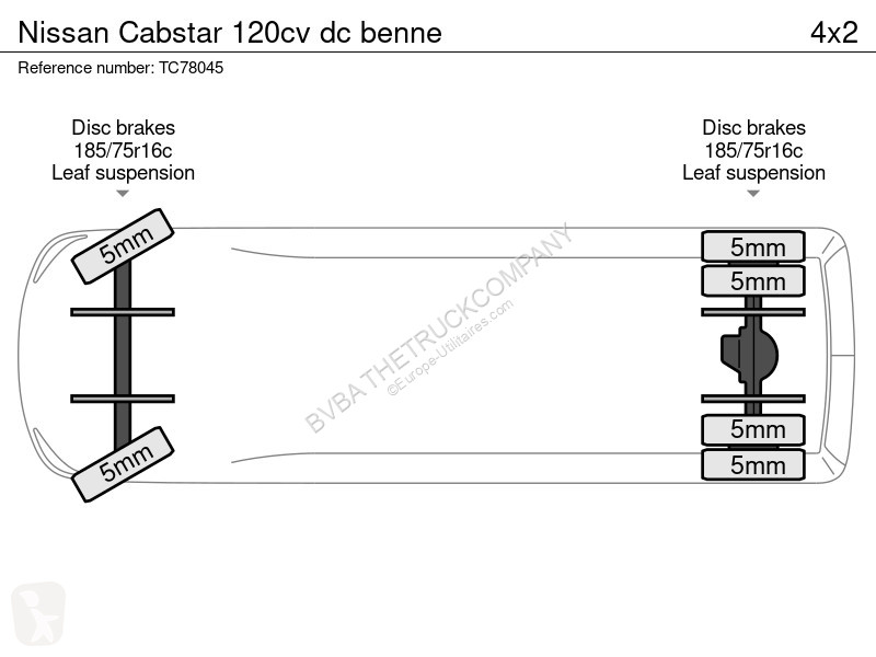 عربة نفعية Nissan 120cv dc benne