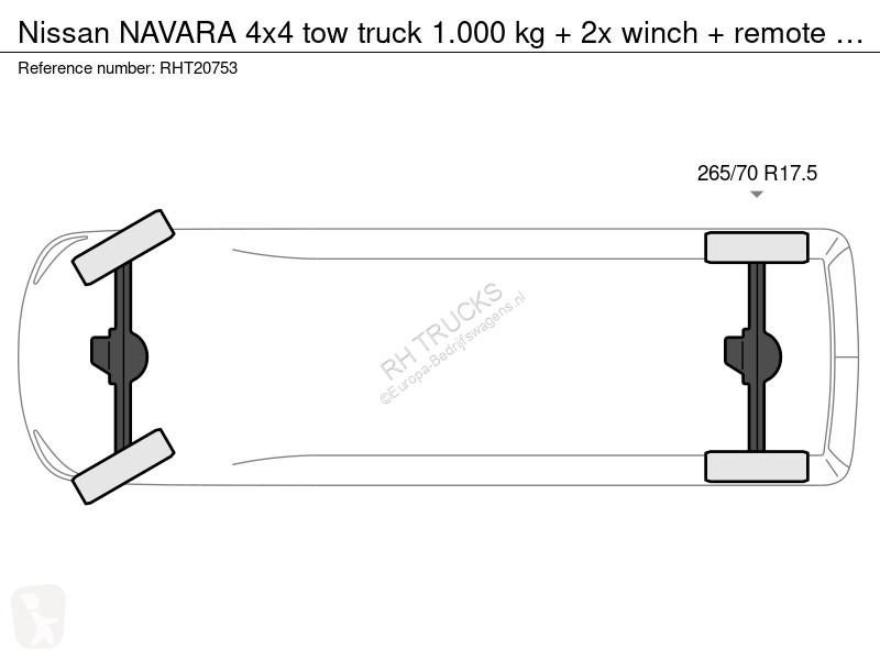 Nissan 4x4 tow truck 1.000 kg + 2x winch +...